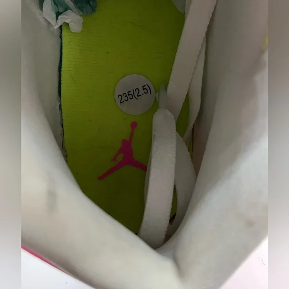 Nike Air Jordan 1 SE GS Edge Glow Shoes Neon 80s Sneakers Jordans IV XI - Picture 7 of 12